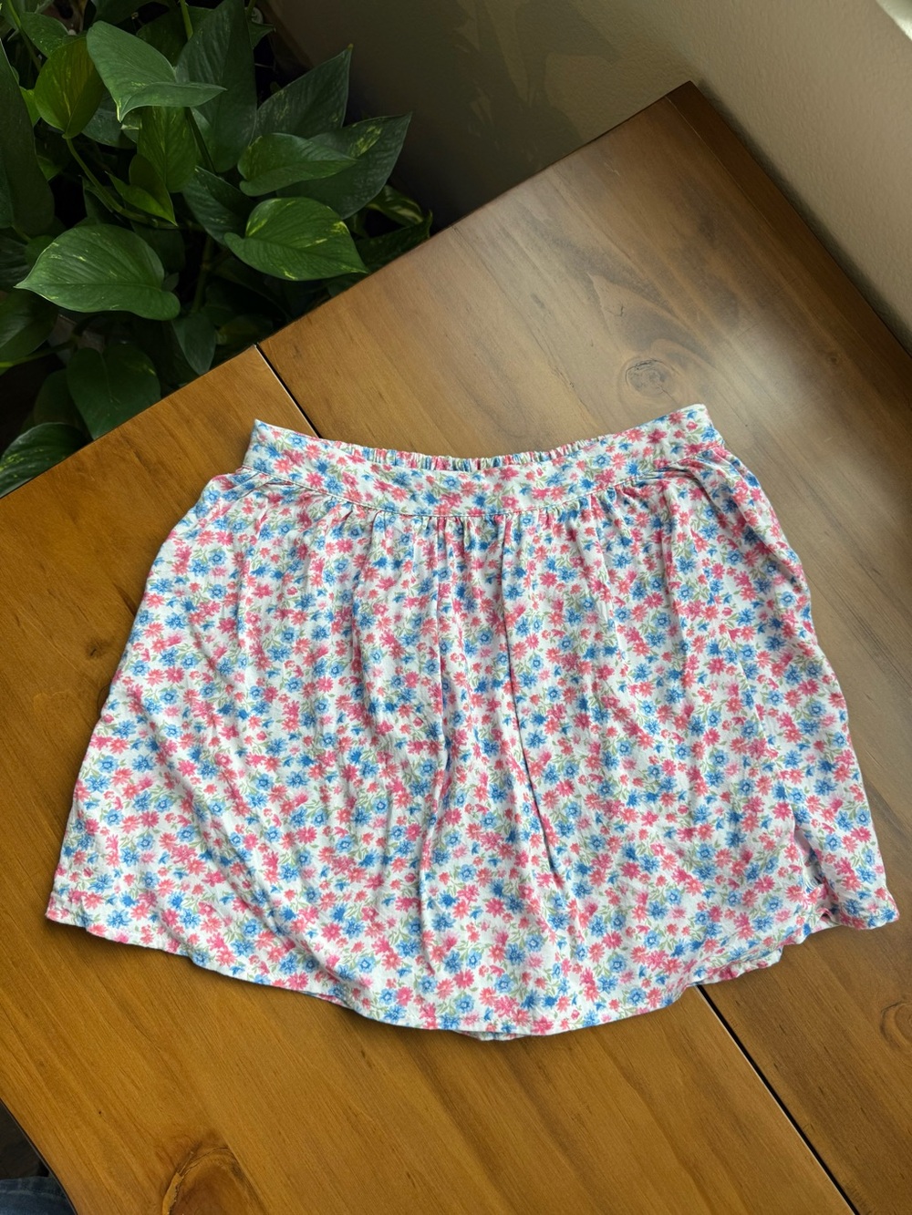 Abercrombie Kids Floral Mini Skirt Girls XL Pink Blue